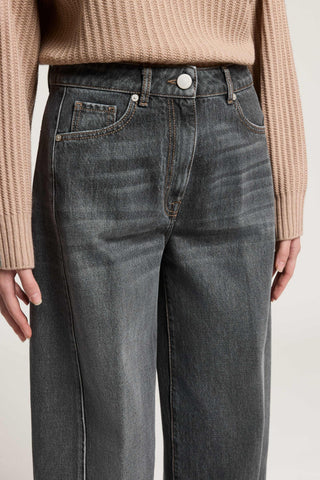 Denim in twill cotone fermo