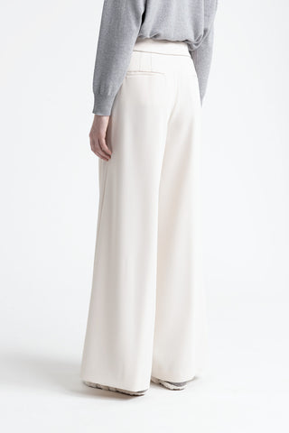 Flowing cady crepe palazzo trousers  