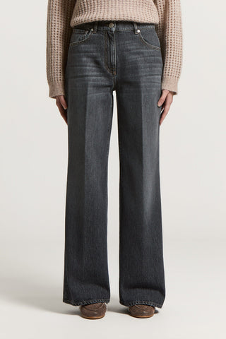 Denim in twill cotone fermo
