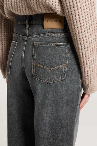 Denim in twill cotone fermo