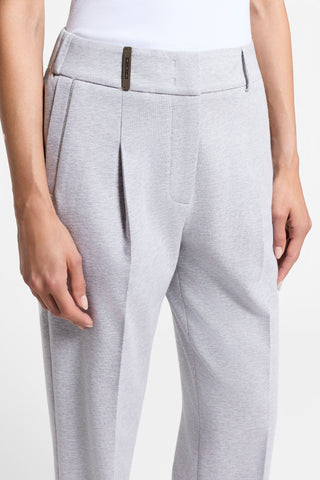 Stretch cotton fleece trousers