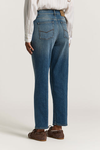 Denim in twill di cotone stretch
