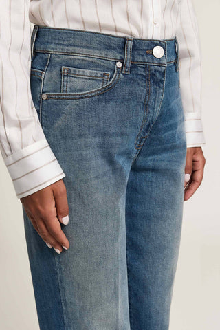 Denim in twill di cotone stretch