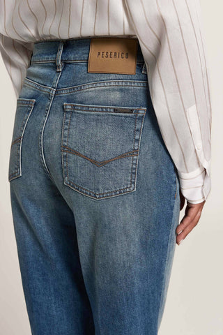 Denim in twill di cotone stretch