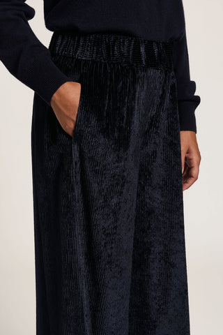 Pantalone a palazzo in velluto