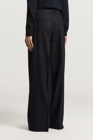 Pantalone in flanella di lana e lurex