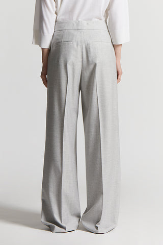 Micro-houndstooth palazzo trousers