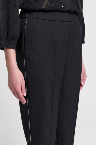 Pantalone a sigaretta in tela tecnica misto viscosa