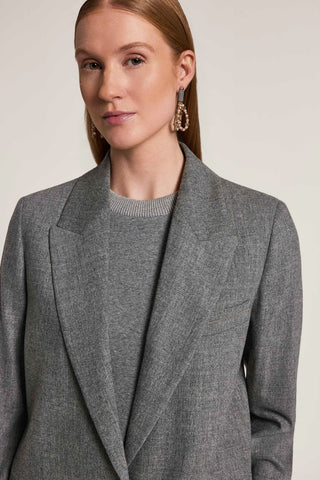 Blazer monopetto in lana e cashmere