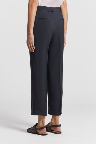 Viscose cady trousers with darts