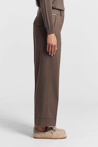 Cotton and viscose trousers