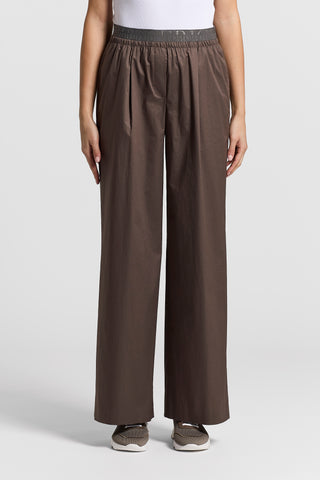 Stretch cotton sateen trousers