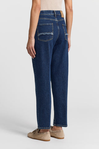 Jeans with sky-effect rinse wash