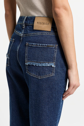 Jeans with sky-effect rinse wash