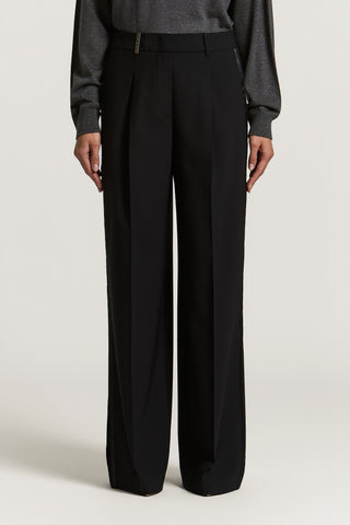 Pantalone in lana bi-stretch