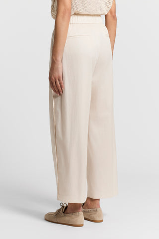 Stretch cotton sateen trousers