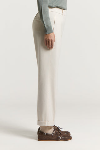 Pantalone in gabardina di cotone