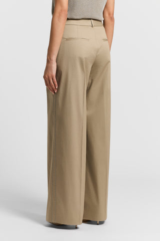 Stretch cotton sateen trousers