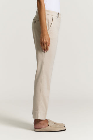 Pantalone a sigaretta in gabardina di cotone