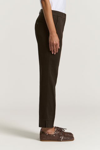 Pantalone a sigaretta in gabardina di cotone