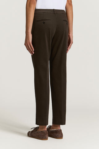 Pantalone a sigaretta in gabardina di cotone