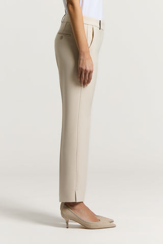 Compact technical fabric cigarette trousers