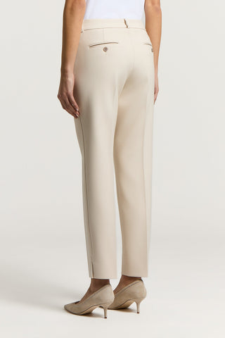 Compact technical fabric cigarette trousers