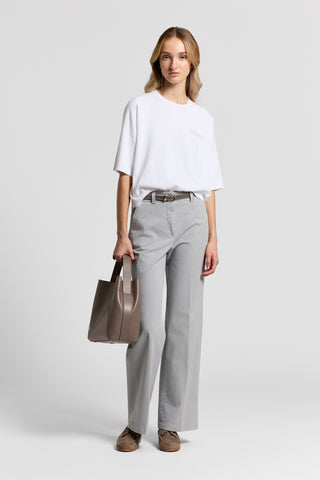 Stonewash gabardine trousers