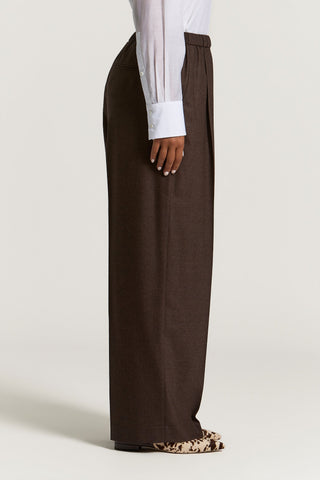 Pantalone in flanella di lana e cashmere