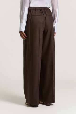 Pantalone in flanella di lana e cashmere