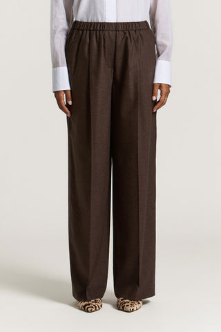 Pantalone in flanella di lana e cashmere