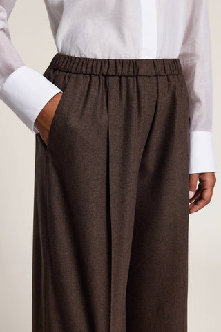 Pantalone in flanella di lana e cashmere