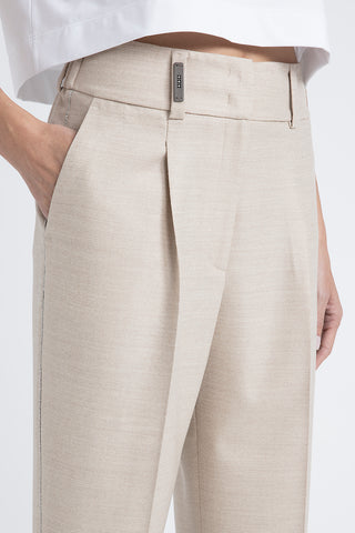 Loro Piana jaspé comfort wool fabric trousers  