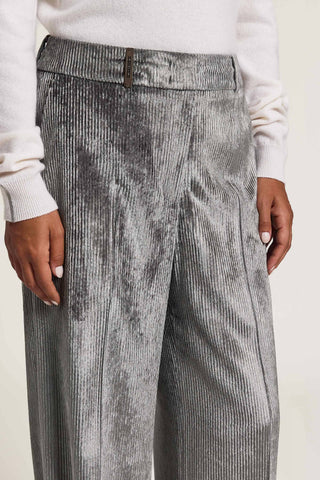 Pantalone a palazzo in velluto