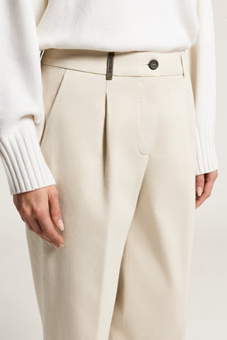 Cotton gabardine trousers