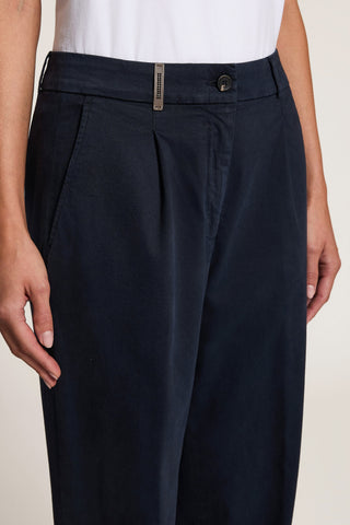 Pantalone in gabardina di cotone