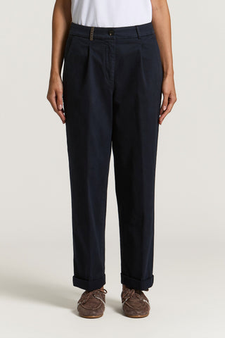 Pantalone in gabardina di cotone