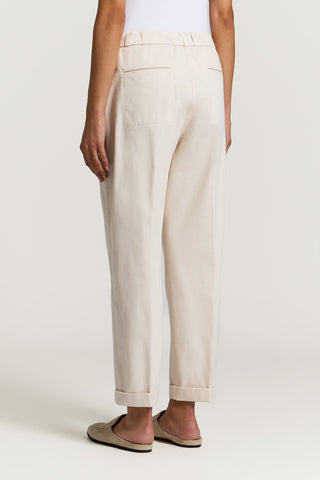 Pantalone in gabardina di cotone