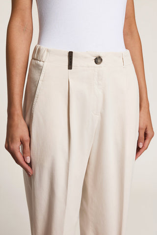 Pantalone in gabardina di cotone