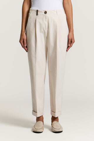 Pantalone in gabardina di cotone
