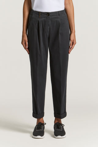 Pantalone in gabardina di cotone