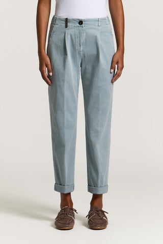 Pantalone in gabardina di cotone