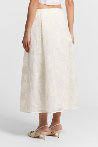 Tulle skirt with embroidery