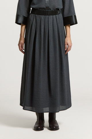 Gonna lunga in organza semilucida