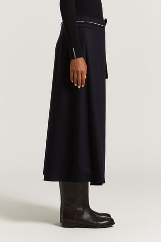 Gonna a portafoglio in lana e cashmere
