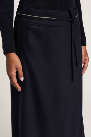 Gonna a portafoglio in lana e cashmere