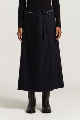 Gonna a portafoglio in lana e cashmere