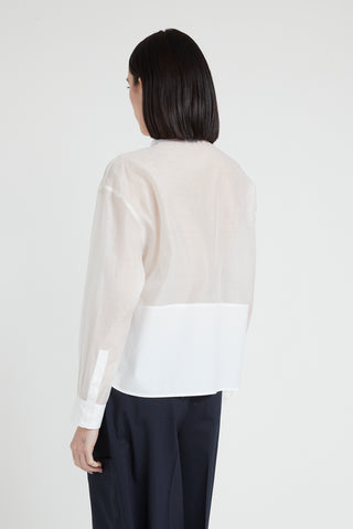 Opaque cotton-silk organza shirt  