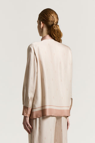 Camicia in in twill di viscosa con fusciacca