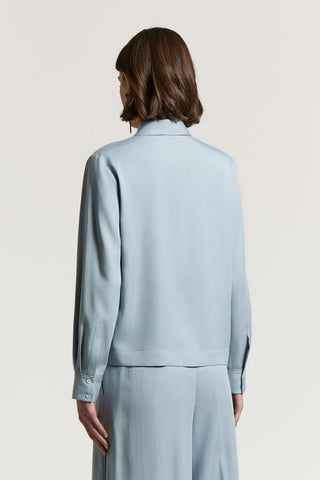 Camicia fluido twill in puro tencel manopesca